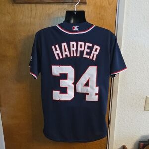 VINTAGE MAJESTIC BRYCE HARPER #34 WASHINGTON NATIONALS JERSEY MEN'S SIZE MEDIUM
